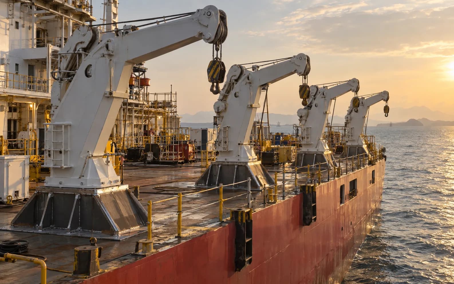 Davit installation — 4 × 50 MT davits
