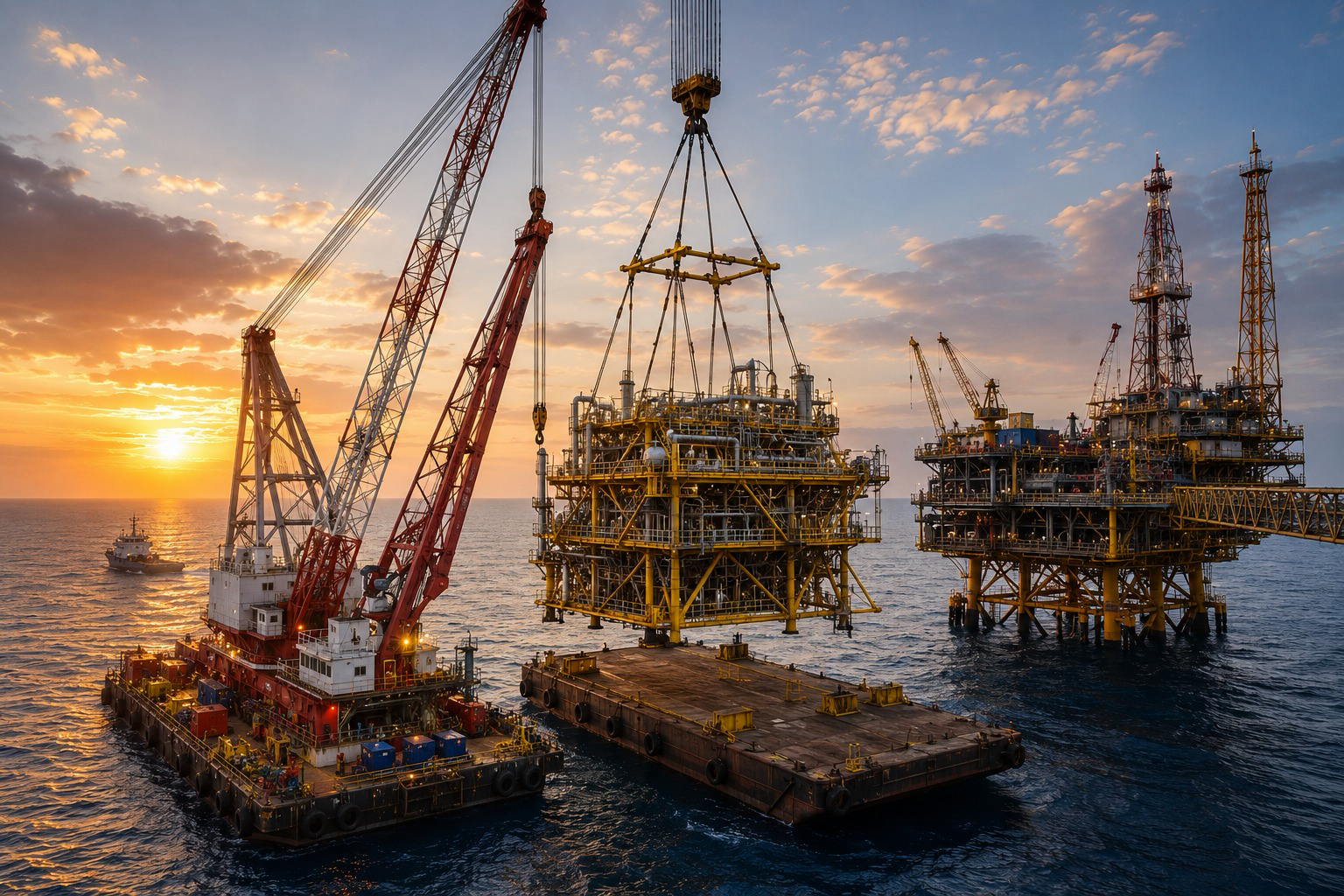 Riser installation — 4 platforms, 16 lifts